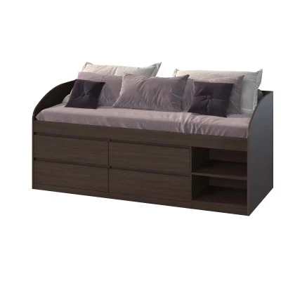 Single bed with 4 drawers Bright 835x2032x840 mm